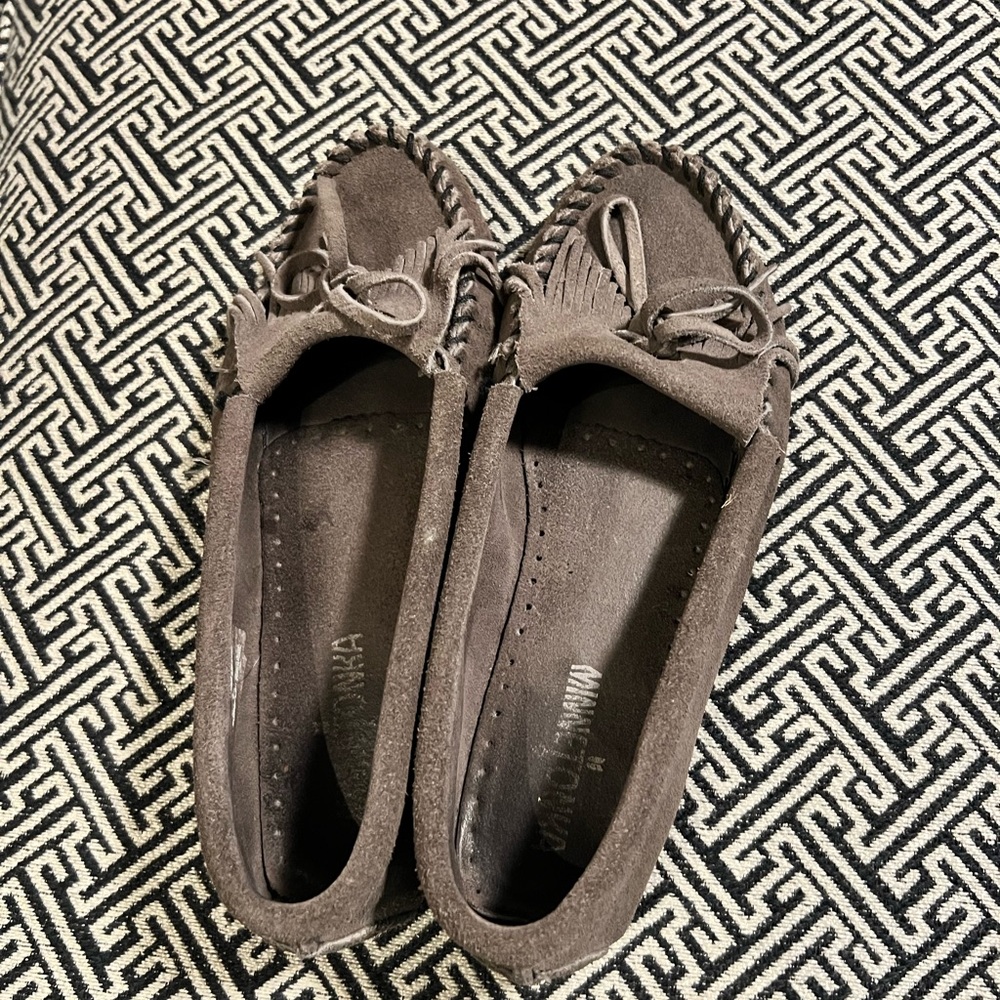 Minnetonka Gray Moccasins